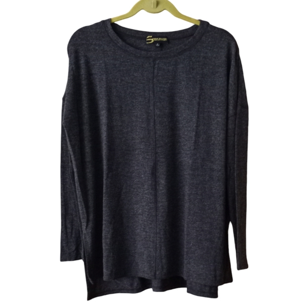 Serena Williams Signature Statement Top Medium Dark Grey Long Sleeve Stretch NWT